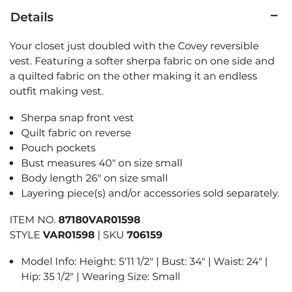 Nwt Varley Covey Reversible Quilt Gilet Vest • Dosa / white Size S - Picture 11 of 11